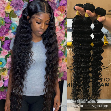 Wholesale indian remy virgin human hair weave, can dye to 27color 100 human remy hair, loose deep wave bundles with frontal